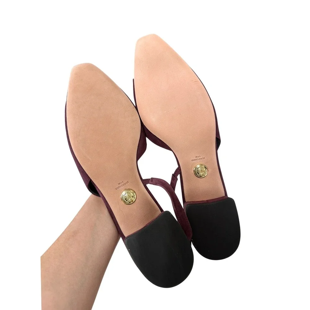 Veronica Beard Women's Cecile two tone leather suede slingback pumps 11M - Picture 7 of 8